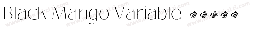 Black Mango Variable字体转换